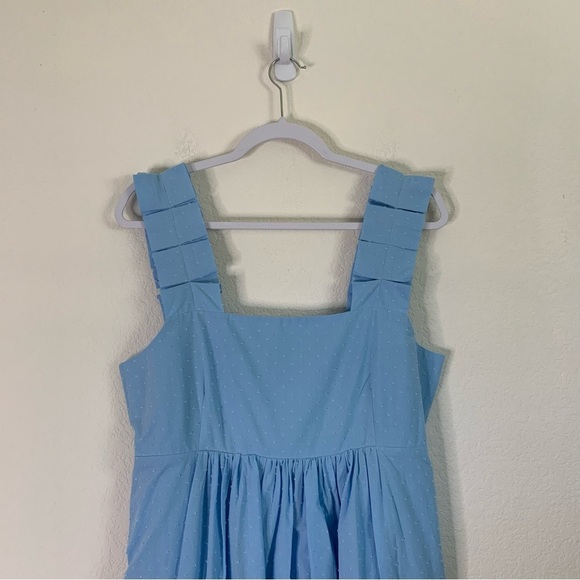 Lake Pajamas Womens Lolly 100% cotton midi dress in Morning Blue L - Picture 4 of 11